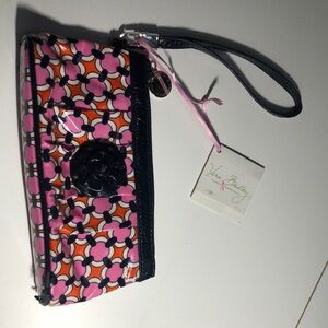 Vera Bradley Pink and Orange Wristlet